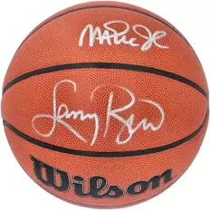 Magic Johnson and Larry Bird Autographed Basketball